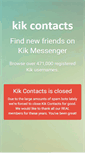 Mobile Screenshot of kikcontacts.com